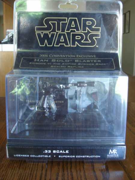 Han Solo Blaster - The Empire Strikes Back - Black Chrome SDCC 2006 Exclusive
