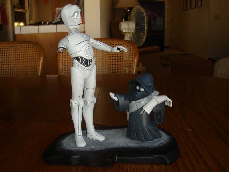 C-3PO with Jawa - A New Hope - Black and White Blister Exclusive