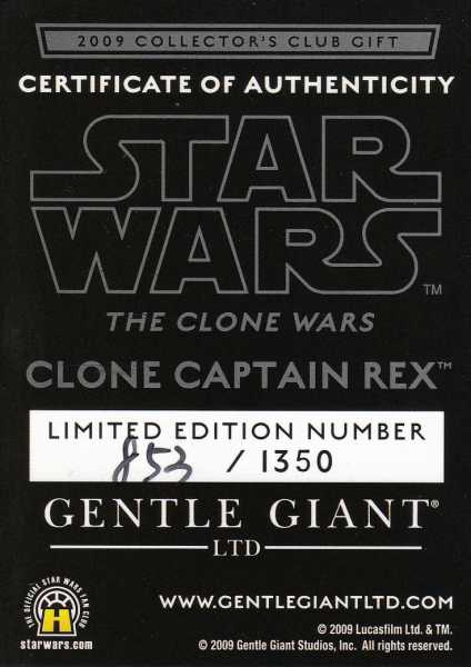 Clone Captain Rex - The Clone Wars Series - 2009 Premier Guild Exclusive