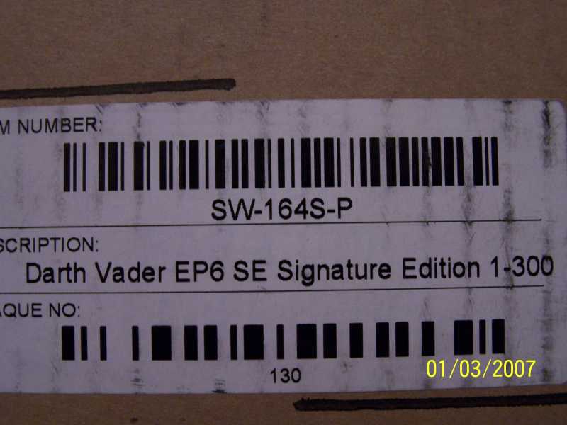 Darth Vader - Return of the Jedi - Signature Edition